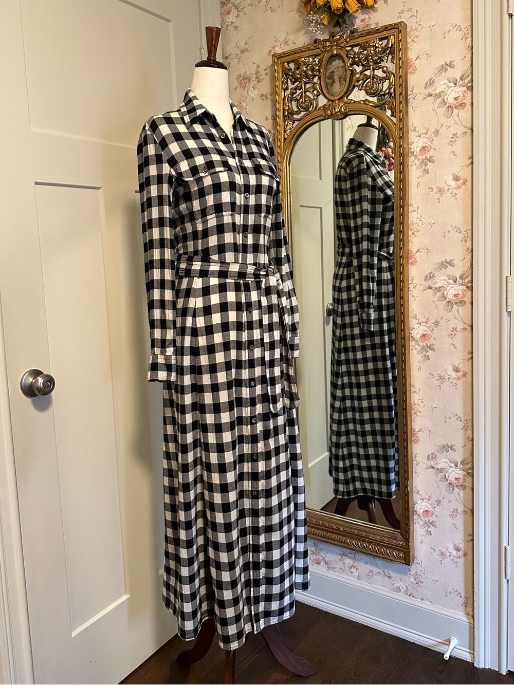 Polo Ralph Lauren Buffalo Long Sleeve Maxi Dress Size 2 - Picture 4 of 16